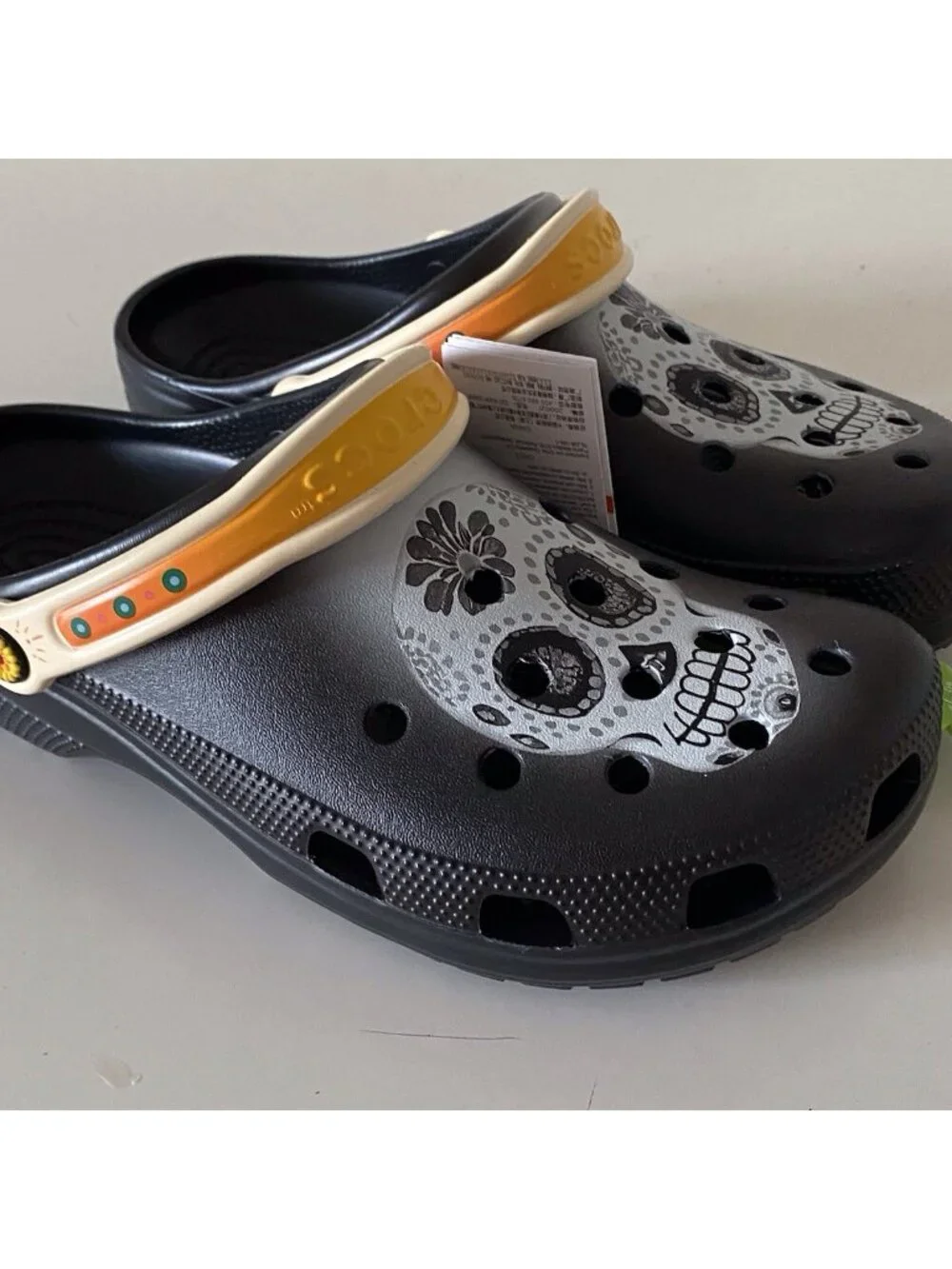 Crocs Day Of The Dead Classic‎ Clogs Skull 212109-0C4 Dia De Muertos Men’s Sz 12